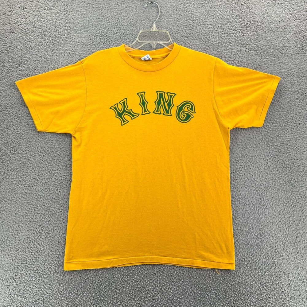Vintage 90s CHAMPION T-Shirt KING Spellout Logo Single Stitch USA READ
